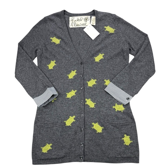 Anthropologie Sweaters - Anthropologie Field Flower cardigan with Turtle print, NWT, S